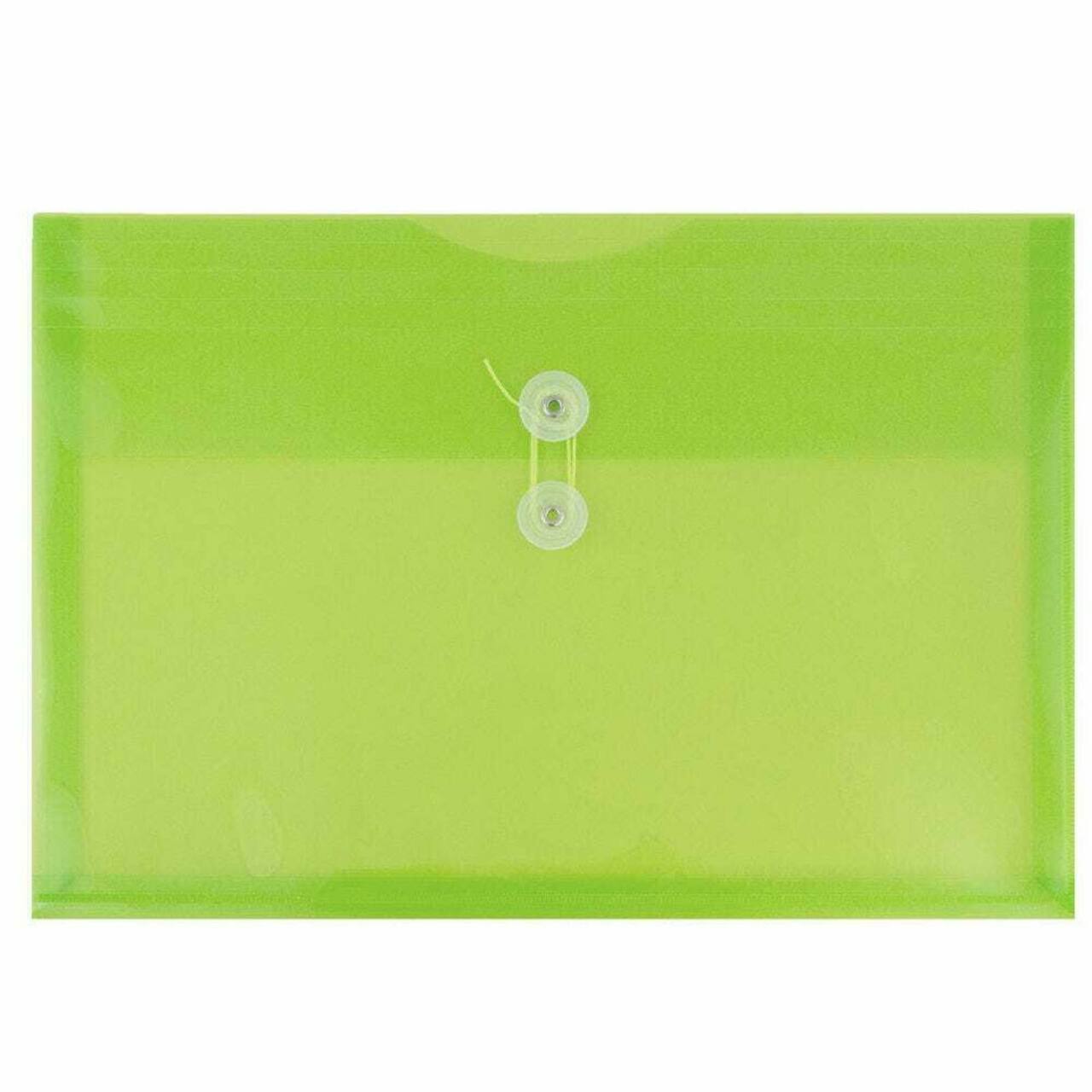 JAM Paper Booklet Plastic Envelopes with Button and String Closure, 108ct.